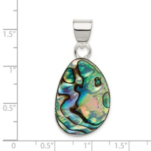 IceCarats 925 Sterling Silver Abalone Necklace Charm Gemstone Pendant Only