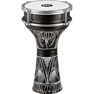 meinl percussion darbuka egyptian goblet drum, hand engraved — made in turkey — synthetic head, 2-year warranty (he-122)