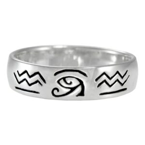 moonlight mysteries silver eye of horus ra udjat egyptian ring for men or women (available 4-15) sz 8