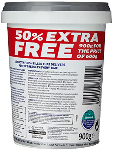 Ronseal Smooth Finish Multi Purpose Interior Wall Filler Ready Mixed 330 g