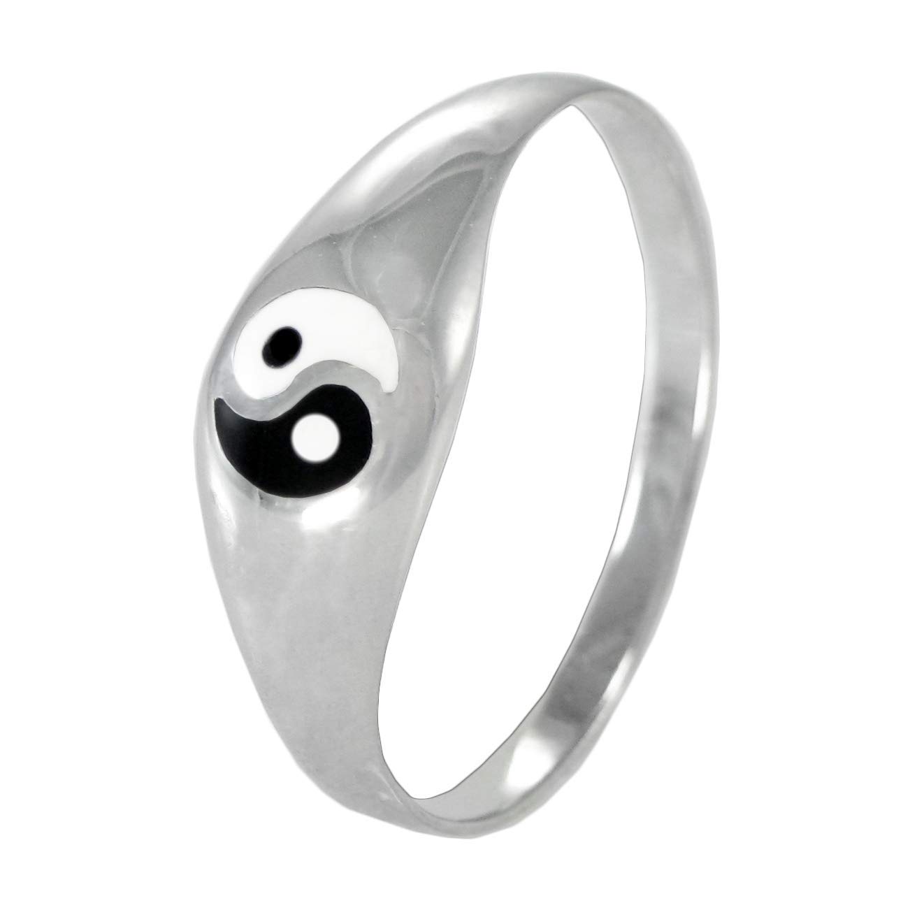 Sterling Silver Yin Yang Taoist Balance Ring (sz 2-9) sz 7