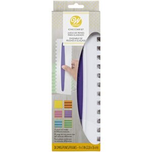 wilton comb icing smoother set-3 piece, white/purple