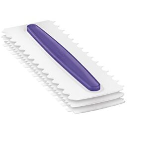 Wilton Comb Icing Smoother Set-3 Piece, White/Purple