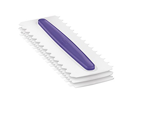 Wilton Comb Icing Smoother Set-3 Piece, White/Purple