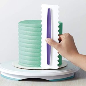 Wilton Comb Icing Smoother Set-3 Piece, White/Purple