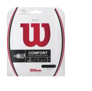 wilson sporting goods nxt tennis string set, black, 17-guage