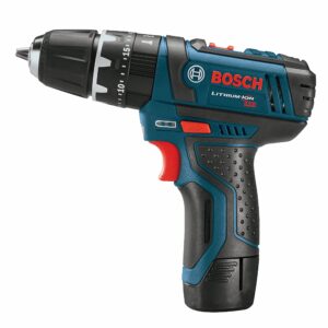 BOSCH PS130-2A 12-Volt Lithium-Ion Ultra-Compact Hammer Drill/Driver Kit, 3/8-Inch , Blue