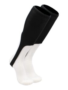 tck sports solid color 9 baseball softball stirrup socks, black, large