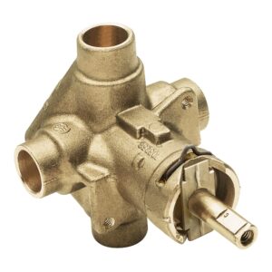 moen commercial posi temp brass pressure balancing shower valve, 1/2-inch cc, 8370hd