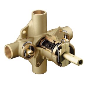 Moen Commercial PosiTemp Pressure Balancing Shower Valve with Stops 1/2-Inch Sweat CC Connections and 1/4 Turn Stops, 8371HD