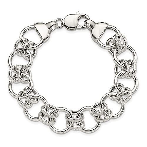 IceCarats 925 Sterling Silver Chain Bracelet 7.5 inch