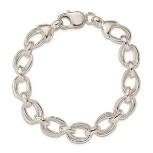 IceCarats 925 Sterling Silver Link Chain Bracelet 7.5 inch