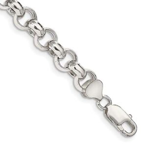 icecarats 925 sterling silver 9.5mm cable link chain bracelet 7.5 inch