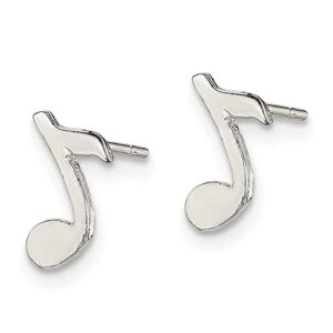 925 sterling silver music note small earrings