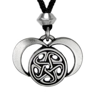 Hecate Triple Moon Jewelry - Wiccan Goddess Pendant Necklace