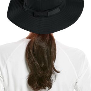 Coolibar UPF 50+ Women's Brittany Beach Hat - Sun Protective (One Size- Black)