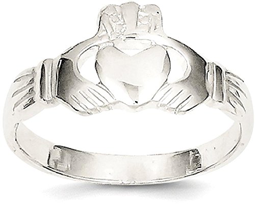 925 Sterling Silver Irish Heart Love Claddagh Celtic Ring Size 7