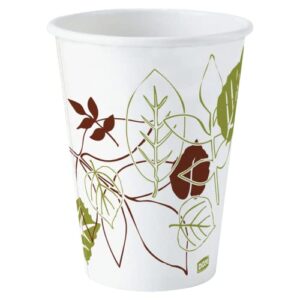 dixie 12 oz. paper hot coffee cup by gp pro (georgia-pacific), pathways, 2342ws, 500 count (25 cups per sleeve, 20 sleeves per case), whimsy