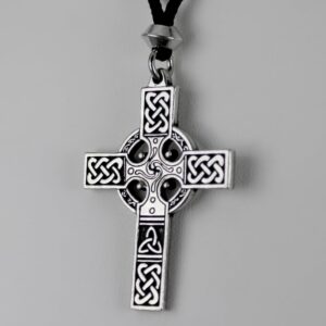 Men's Pewter Celtic Knot Cross Pendant Necklace