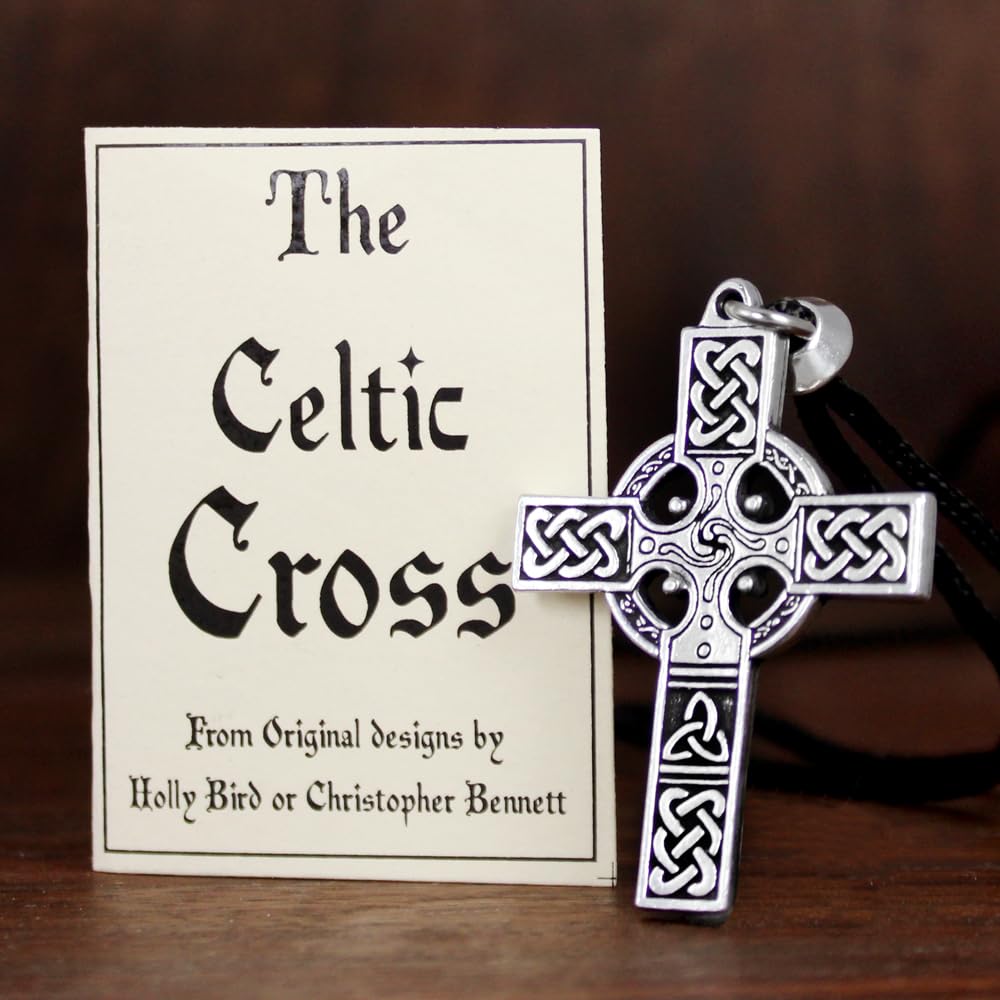 Men's Pewter Celtic Knot Cross Pendant Necklace