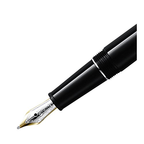 MONTBLANC 145-Meisterstuck Classique Platinum Fountain Pen, Medium Nib (106522)