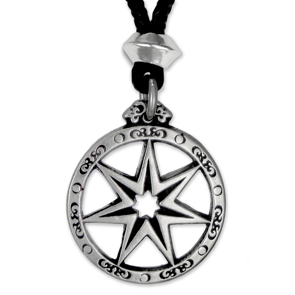 Pewter Seven Pointed Fairy Star Pendant Necklace