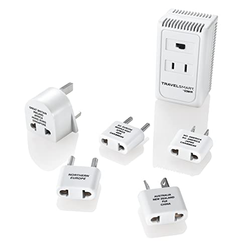 Conair Voltage Converter and Universal Travel Adapter, European Travel Plug Adapter, Univerasal Adapter Plug Converter for Travel, 6 Piece Set