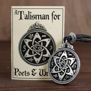 Talisman for Poets, Writers and Actors Amulet Pentacle Necklace