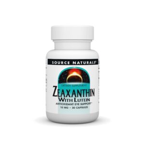 source naturals zeaxanthin with lutein, antioxidant eye support* 10mg, 30 capsules