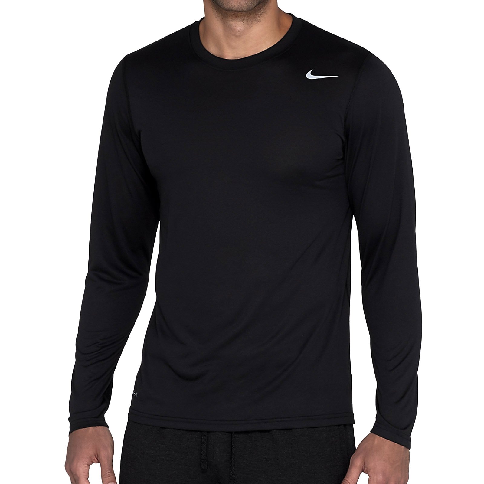 Nike 384408 Legend Dri-Fit Long Sleeve Tee - Black, Medium