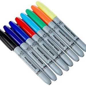 Just Stationery Permanent Marker - Multi-Colour (Pack of 8)