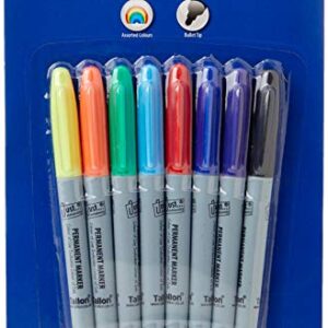 Just Stationery Permanent Marker - Multi-Colour (Pack of 8)