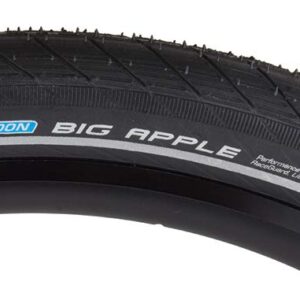 SCHWALBE Big Apple RaceGuard RLX Wire Bead Tire, Black, 26 x 2.15-Inch