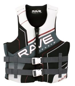 rave sports adult neoprene life vest pfd, uscg approved type iii pfd adult dual neo life vest - xs/small