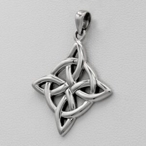 Moonlight Mysteries Sterling Silver Celtic Quaternary Witches Knot Pendant