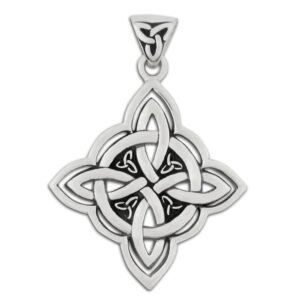 sterling silver celtic knotwork witches knot pendant