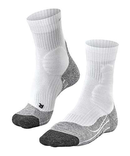 FALKE Men's TE2 Tennis Socks, Breathable Quick Dry, Mid Calf, Medium Cushion, Stabilizing High Protection Sock, White (White-Mix 2020), 10.5-11.5, 1 Pair