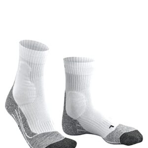 FALKE Men's TE2 Tennis Socks, Breathable Quick Dry, Mid Calf, Medium Cushion, Stabilizing High Protection Sock, White (White-Mix 2020), 10.5-11.5, 1 Pair