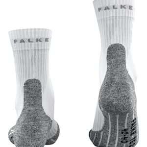 FALKE Men's TE2 Tennis Socks, Breathable Quick Dry, Mid Calf, Medium Cushion, Stabilizing High Protection Sock, White (White-Mix 2020), 10.5-11.5, 1 Pair