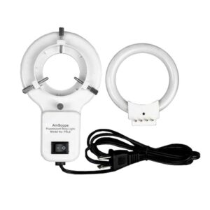 amscope frl8 8w stereo microscope fluorescent ring light