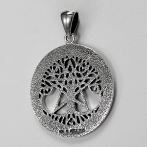 Dryad Design Pentacle Tree of Life Pentagram Pendant (1 1/4") Large Sterling Silver Wiccan Pagan Witchcraft Jewelry