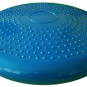 AppleRound Air Stability Wobble Cushion, Blue, 34cm/13.5in Diameter, Balance Disc, Pump Included