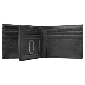 id stronghold extra capacity bifold wallet for men - rfid blocking genuine leather wallet