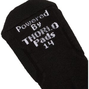 thorlos mens Xcmu Thin Cushion Running Low Cut athletic socks, Black, X-Large US