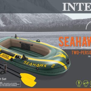 Intex Seahawk 2 Inflatable Boat Set + Oars/Pump/Motor Mount | 68347EP + 68624E