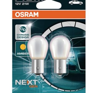 OSRAM DIADEM CHROME PY21W halogen, signallamp, turn signal light, 7507DC-02B, 12V, double blister 2 pieces