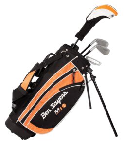 ben sayers right-handed m1i junior package set with stand bag - orange - 9-11 years