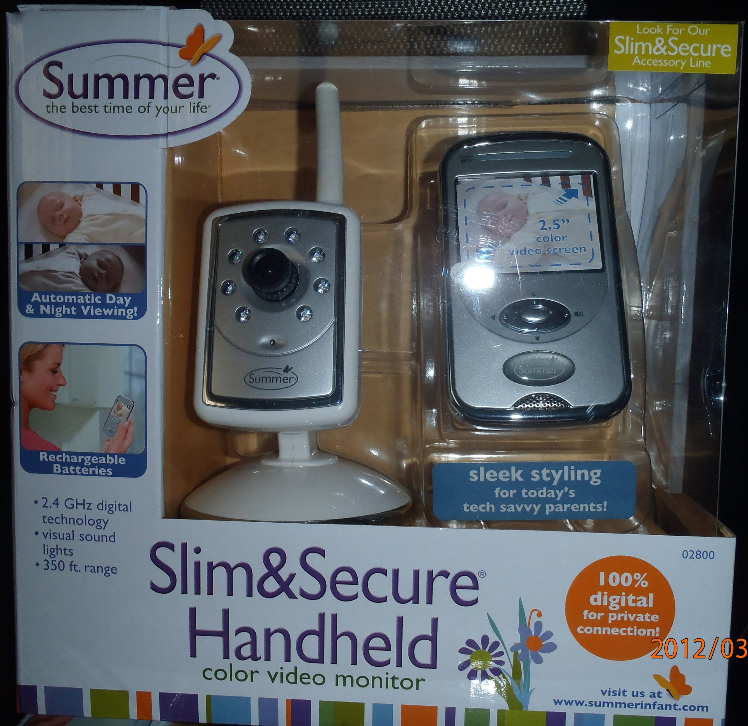 Slim&secure Handheld Color Video Monitor - Silver