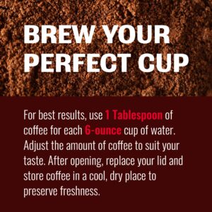 Hills Bros Perfect Balance Ground Coffee, Medium Roast,Full-Bodied Classic Rich Taste, Half the Caffeine, 23 Oz