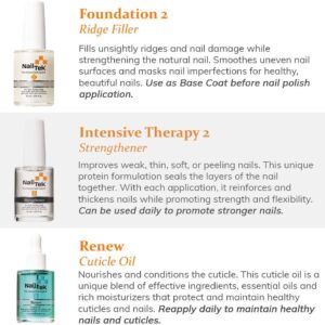 Nail Tek Repairs Damaged Nails kit.Intensive Therapy(.5OZ),Foundation(.5OZ)& Renew(.48OZ)